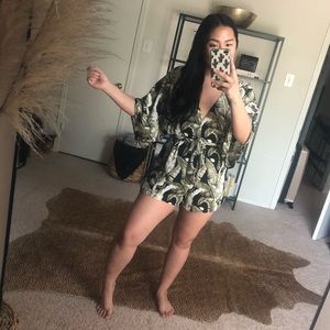 Buddy Love Palm Wide Sleeve Romper